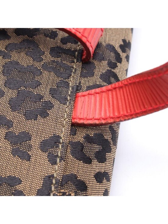 Fendi Backpack Leopard Brown Canvas Leather main image 4